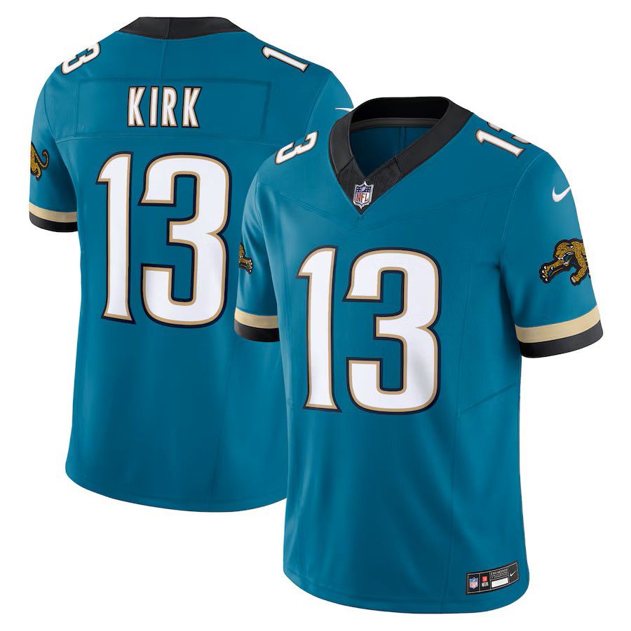 Men Jacksonville Jaguars #13 Christian Kirk Green Nike Throwback Vapor F.U.S.E. Limited NFL Jersey